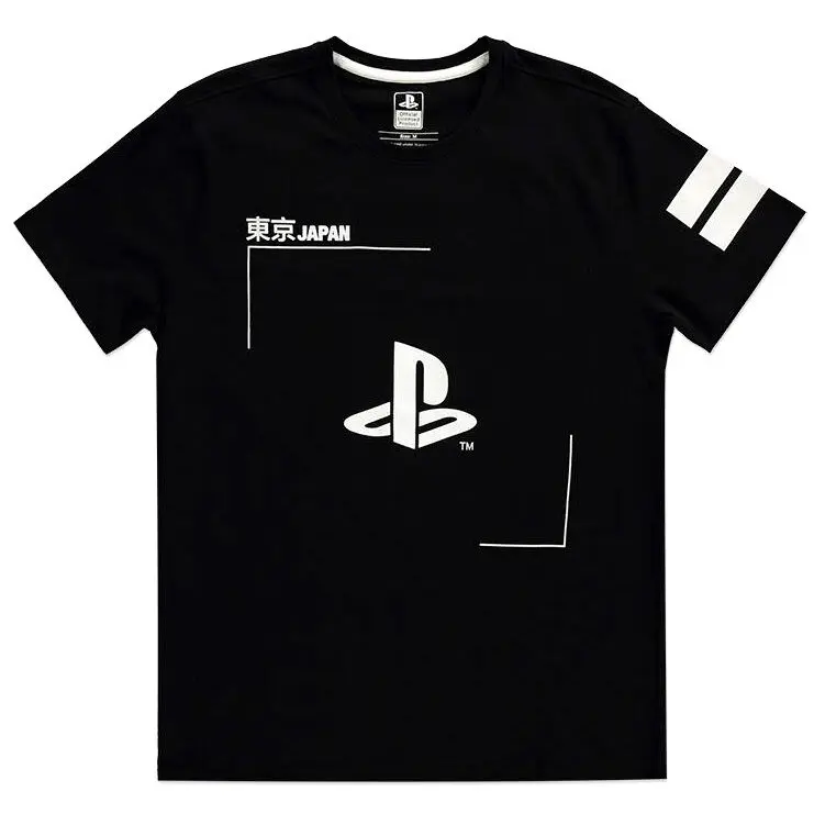 PlayStation Black and White Logós póló termékfotó