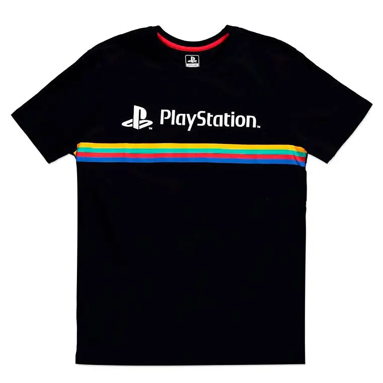 PlayStation Color Stripe Logós póló termékfotó