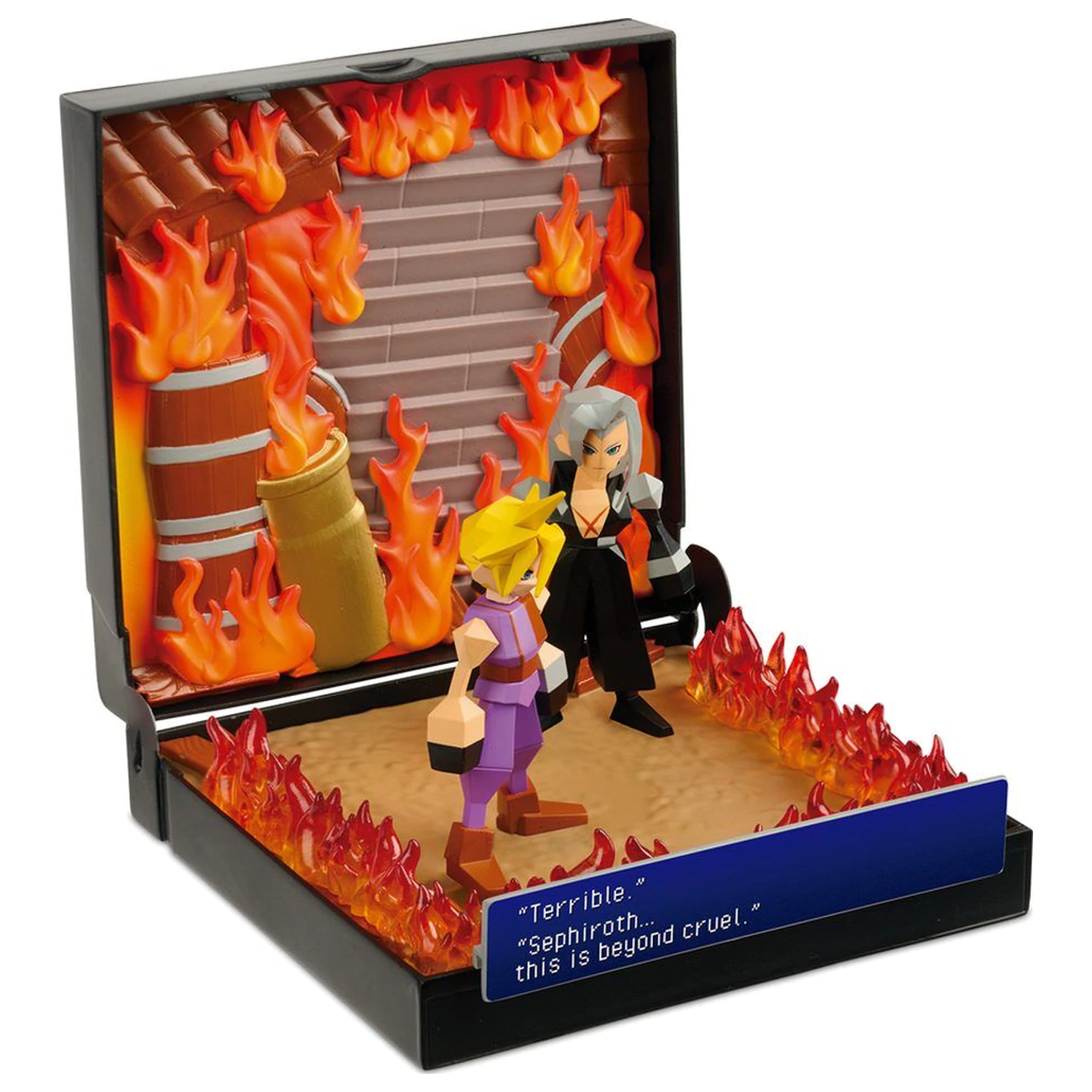 PlayStation Final Fantasy VII Burning at Nibelheim Diorama - Diorama termékfotó