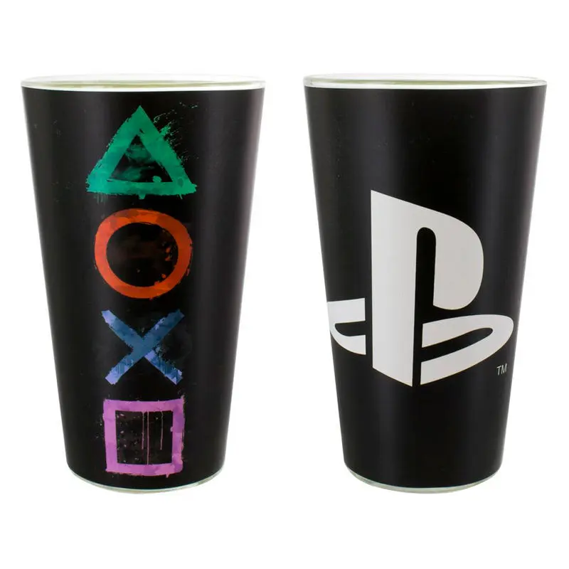 Playstation logo icons glass termékfotó