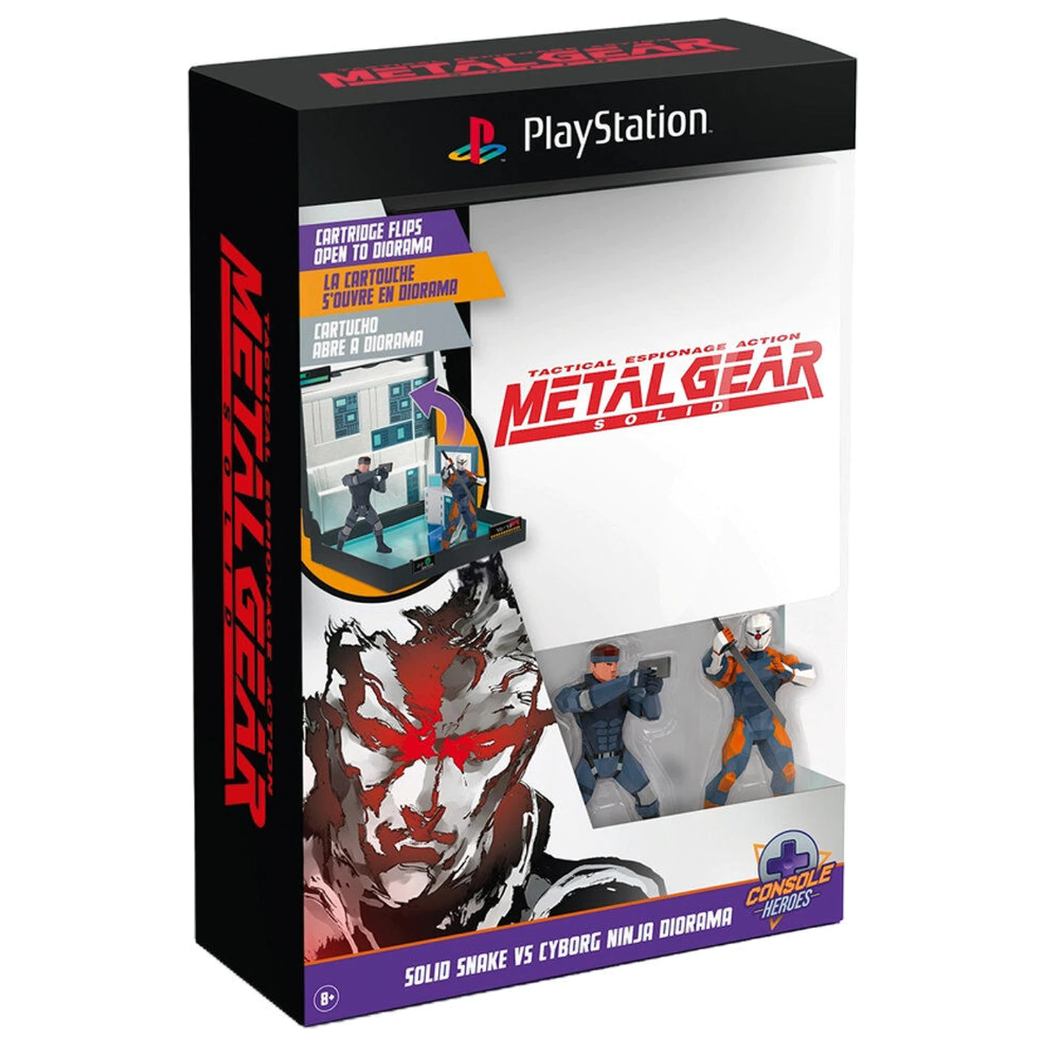 PlayStation Metal Gear Solid Solid Snake Vs Cyborg Ninja Diorama - Diorama termékfotó