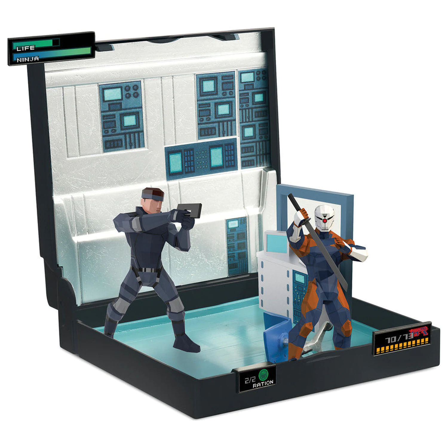 PlayStation Metal Gear Solid Solid Snake Vs Cyborg Ninja Diorama - Diorama termékfotó