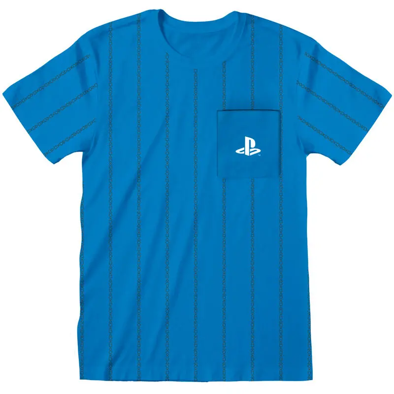 Playstation Striped Logo felnőtt póló termékfotó