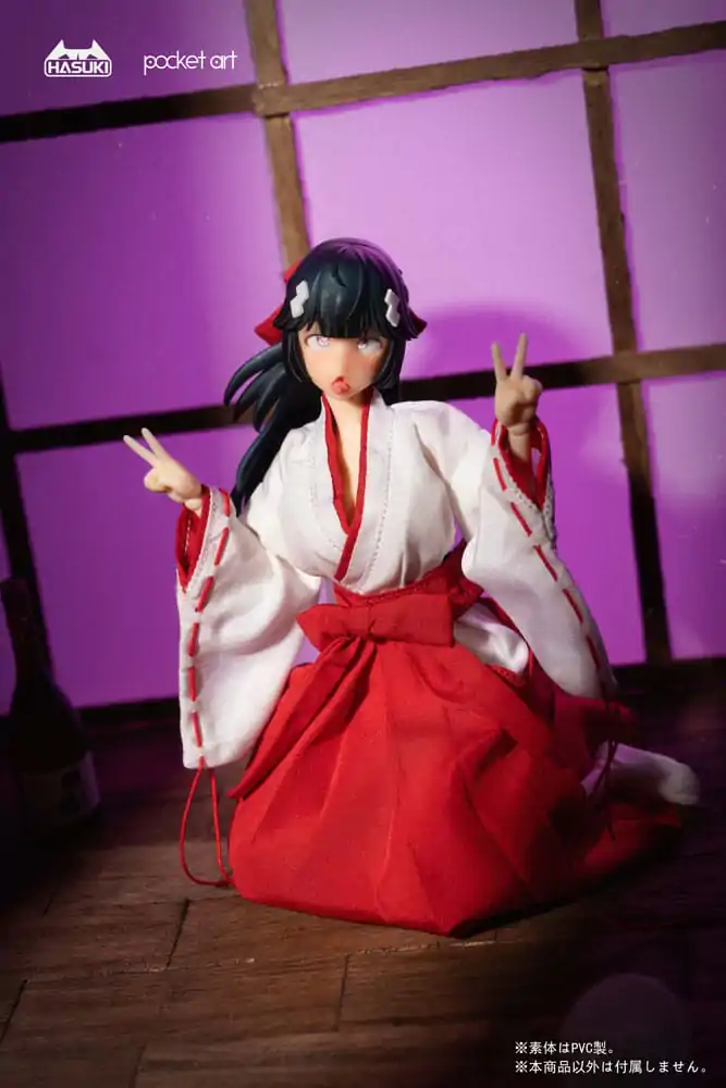 Pocket Art Action 1/12 PA005 Exorcism Shrine Maiden Tsubaki akciófigura 15 cm termékfotó