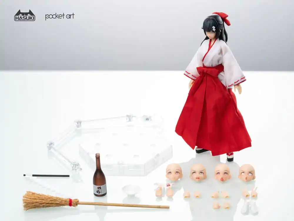 Pocket Art Action 1/12 PA005 Exorcism Shrine Maiden Tsubaki akciófigura 15 cm termékfotó