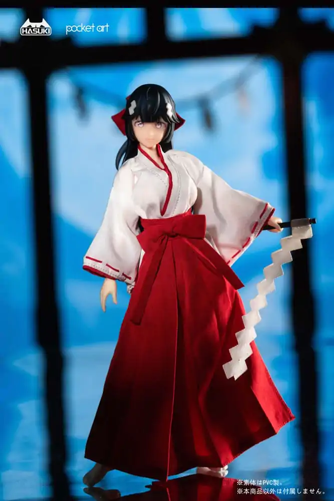 Pocket Art Action 1/12 PA005 Exorcism Shrine Maiden Tsubaki akciófigura 15 cm termékfotó