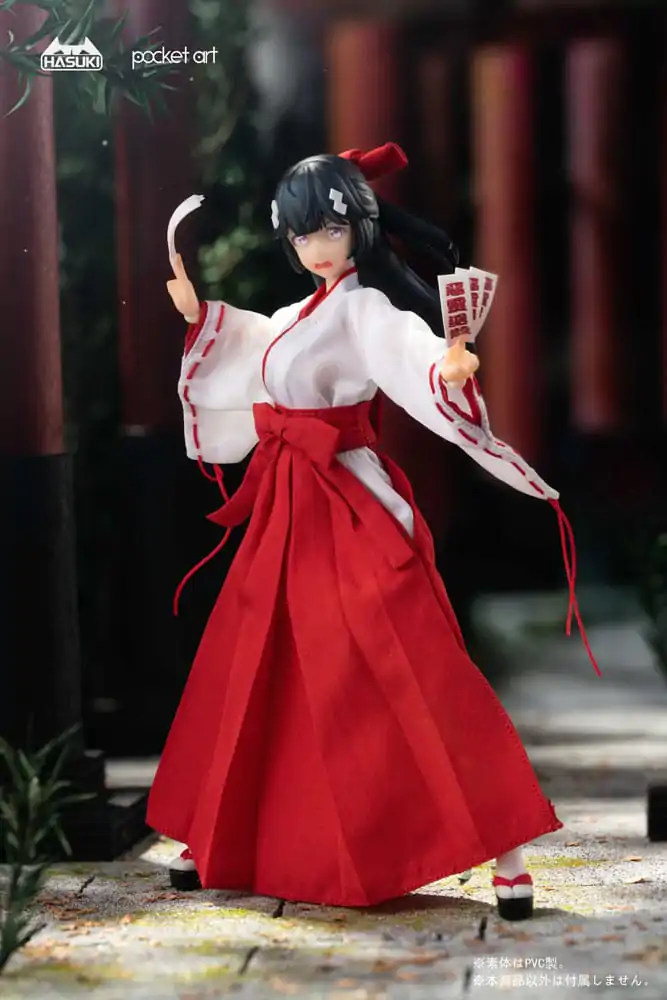 Pocket Art Action 1/12 PA005 Exorcism Shrine Maiden Tsubaki akciófigura 15 cm termékfotó