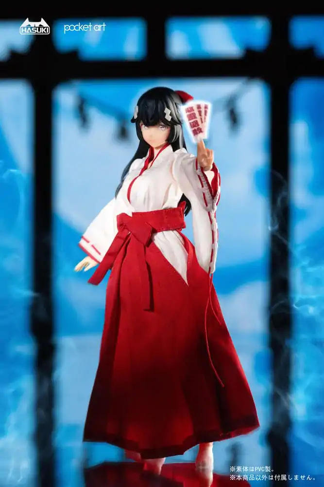 Pocket Art Action 1/12 PA005 Exorcism Shrine Maiden Tsubaki akciófigura 15 cm termékfotó