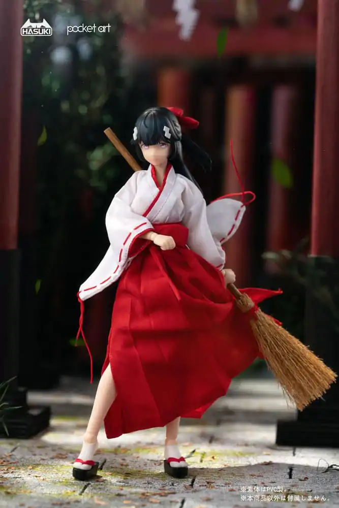 Pocket Art Action 1/12 PA005 Exorcism Shrine Maiden Tsubaki akciófigura 15 cm termékfotó