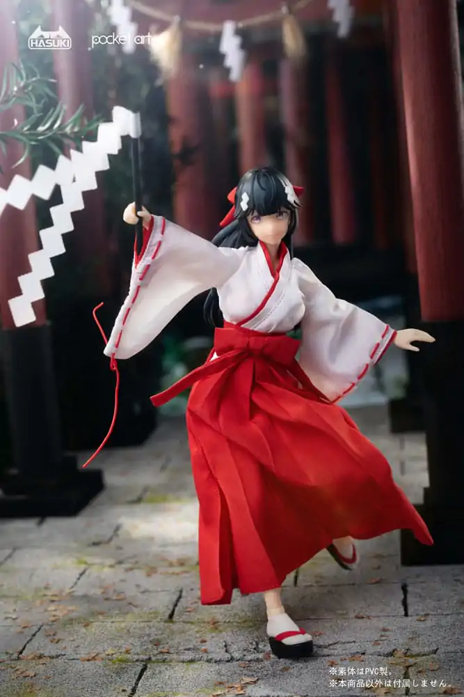 Pocket Art Action 1/12 PA005 Exorcism Shrine Maiden Tsubaki akciófigura 15 cm termékfotó