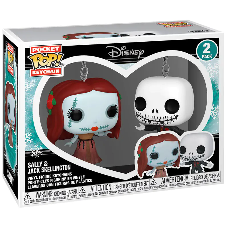 Pocket Funko POP 2 db-os kulcstartó Disney Nightmare Before Christmas Jack &amp; Sally termékfotó