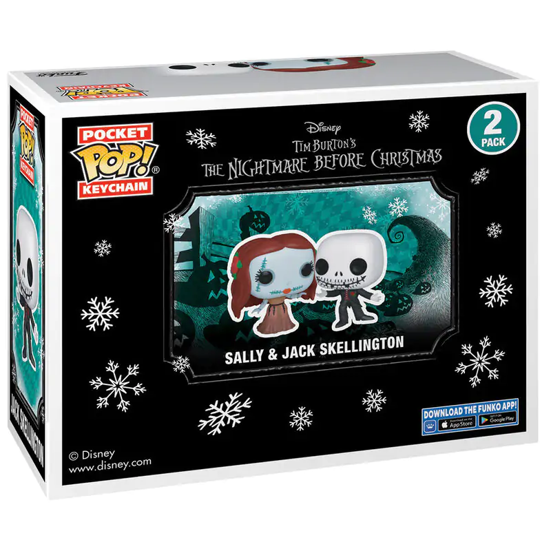 Pocket Funko POP 2 db-os kulcstartó Disney Nightmare Before Christmas Jack &amp; Sally termékfotó