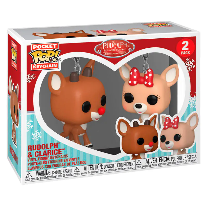 Pocket Funko POP 2 db-os kulcstartó Disney Rudolph - Rudolph & Clarice termékfotó