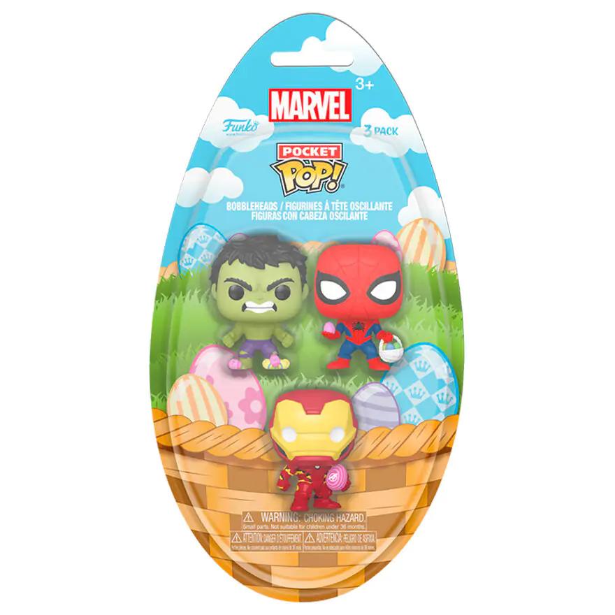 Pocket Funko POP 3db-os figura csomag Spider-Man Hulk Iron Man termékfotó