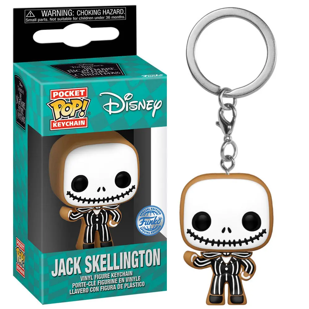 Pocket Funko POP kulcstartó Disney Nightmare Before Christmas Jack Skellington Gingerbread Exkluzív termékfotó