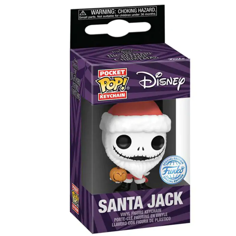 Pocket Funko POP kulcstartó Disney Nightmare Before Christmas Santa Jack Exkluzív termékfotó