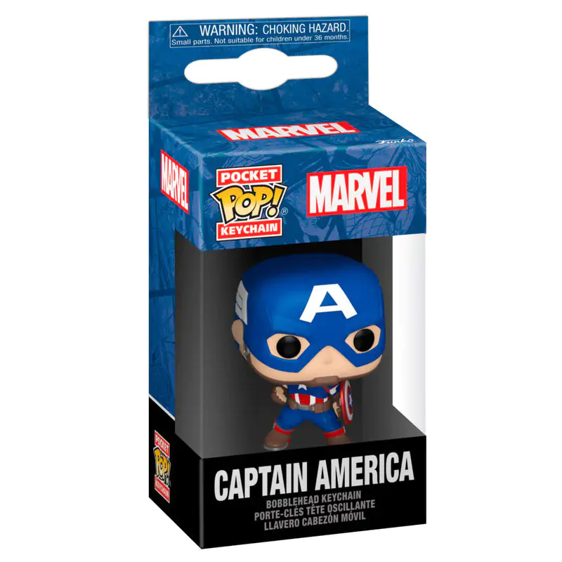 Pocket Funko POP Keychain Marvel Captain America Classics termékfotó