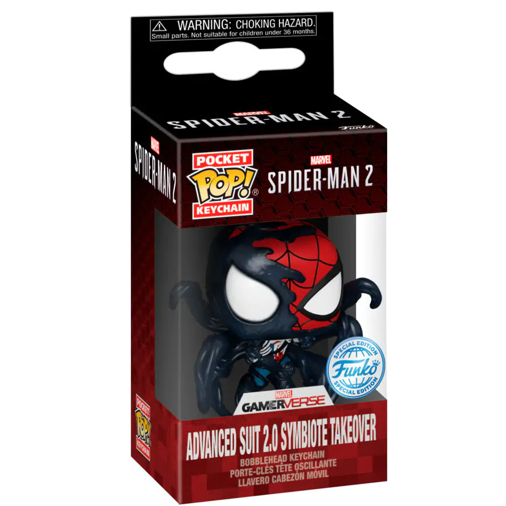 Pocket Funko POP Keychain Marvel Spider-Man 2 Advanced Suit 2.0 Symbiote Takeover termékfotó