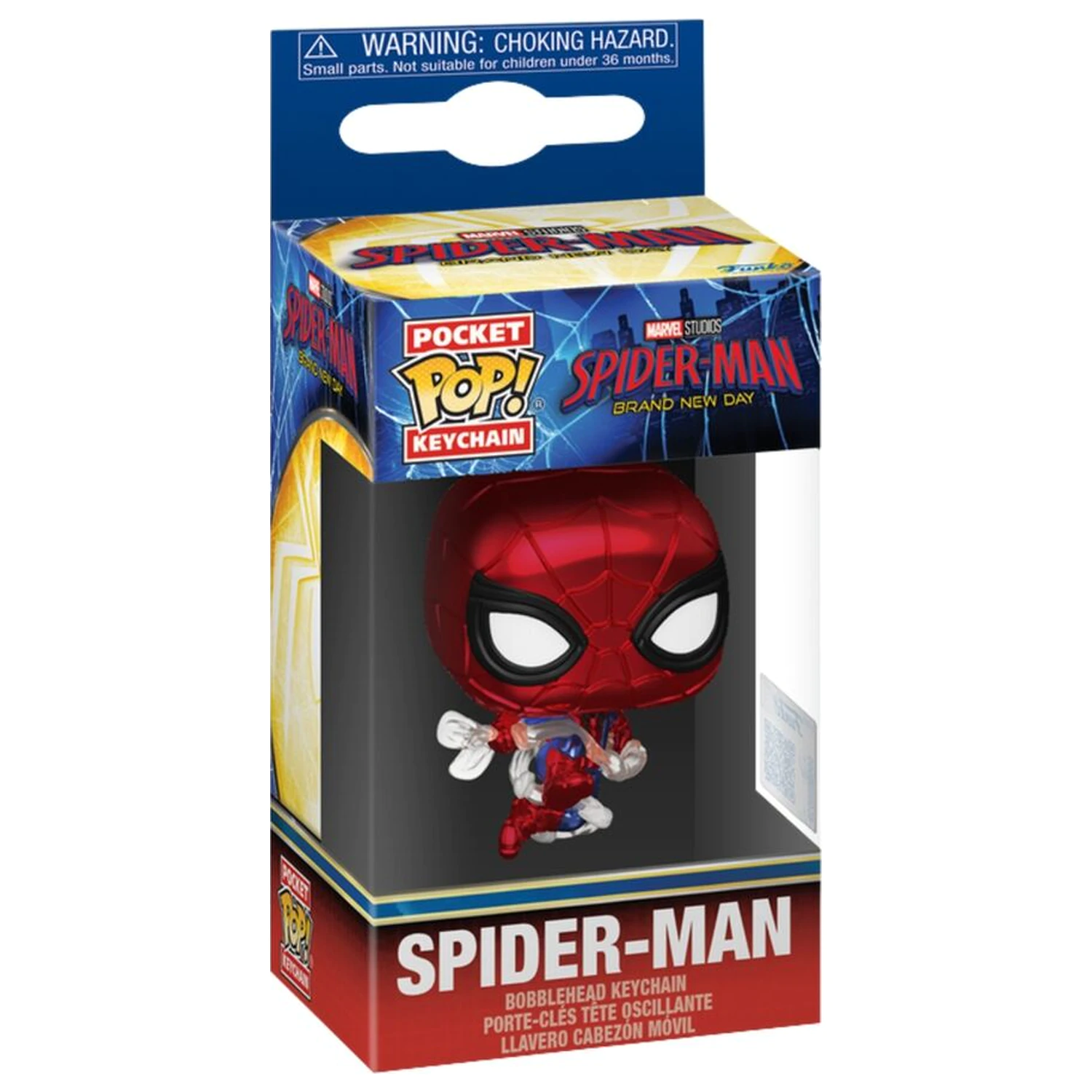 Pocket Funko POP kulcstartó Marvel Spider-Man Brand New Day Spider-Man Metallic termékfotó