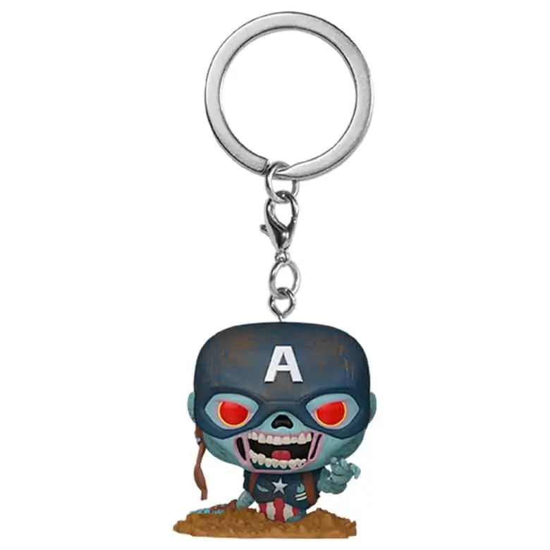 Pocket Funko POP kulcstartó Marvel Zombies Zombie Amerika Kapitány termékfotó