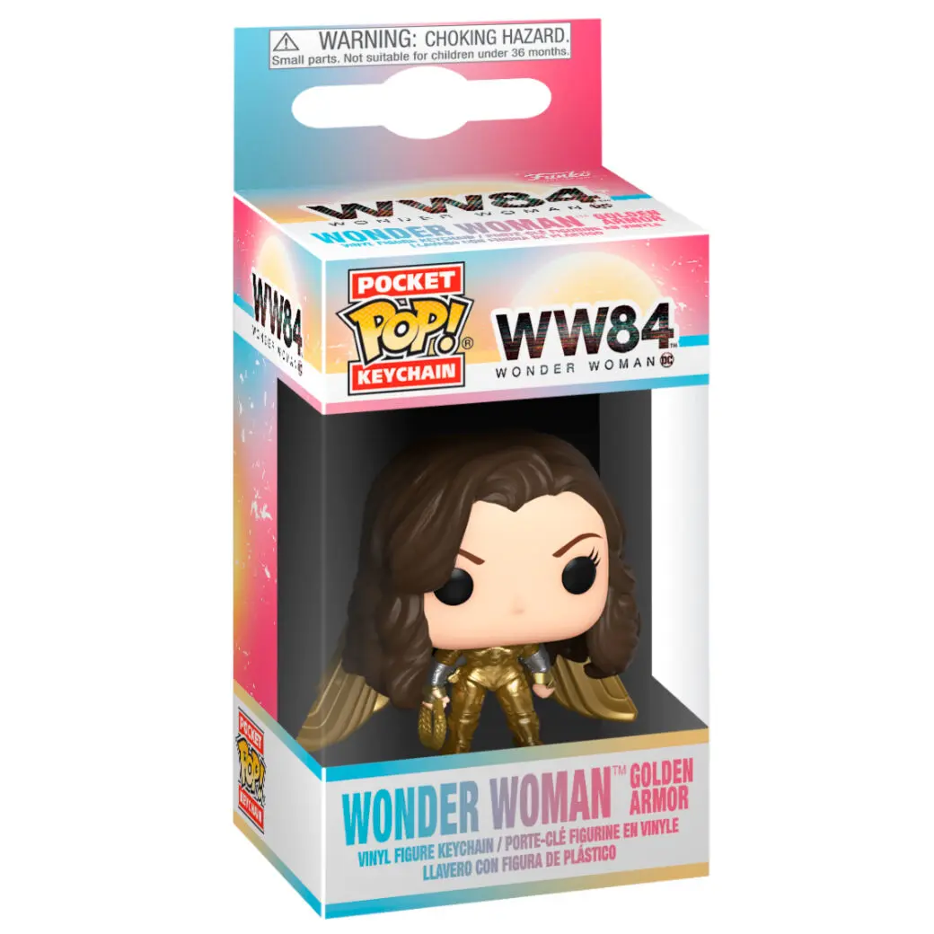 Funko Pocket POP kulcstartó DC Wonder Woman 1984 Wonder Woman Sisak Nélküli Arany Szárny termékfotó