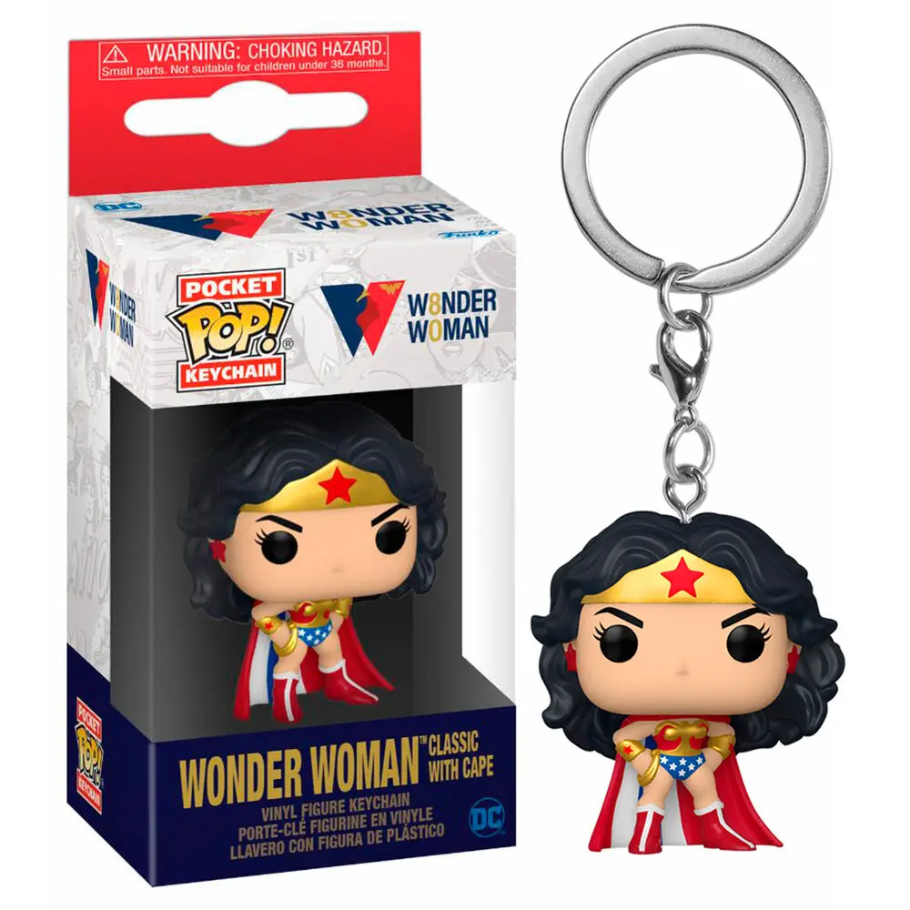 Funko Pocket POP kulcstartó DC Wonder Woman 80th Wonder Woman Classic with Cape termékfotó