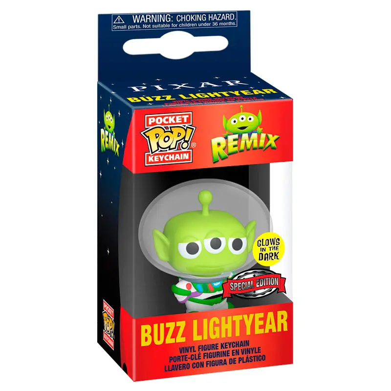 Funko Pocket POP kulcstartó Disney Pixar Alien Remix Buzz Glow Exkluzív termékfotó