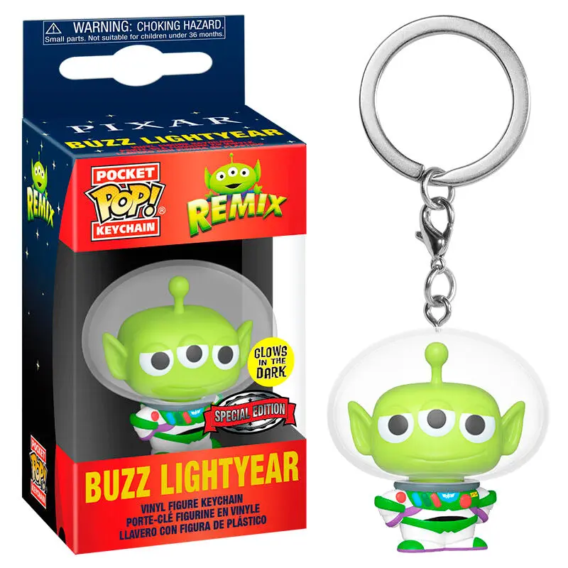 Funko Pocket POP kulcstartó Disney Pixar Alien Remix Buzz Glow Exkluzív termékfotó
