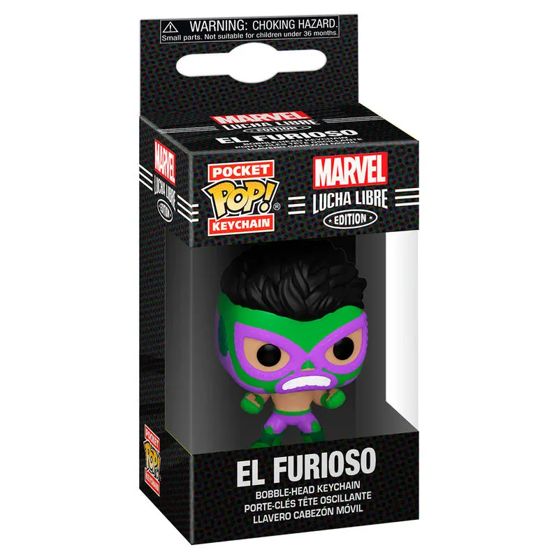 Funko Pocket POP kulcstartó Marvel Luchadores Hulk El Furioso termékfotó