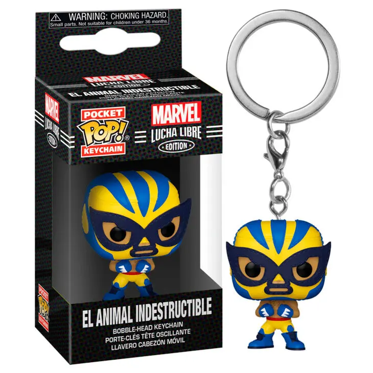 Funko Pocket POP kulcstartó Marvel Luchadores Wolverine El Animal Indestructible termékfotó