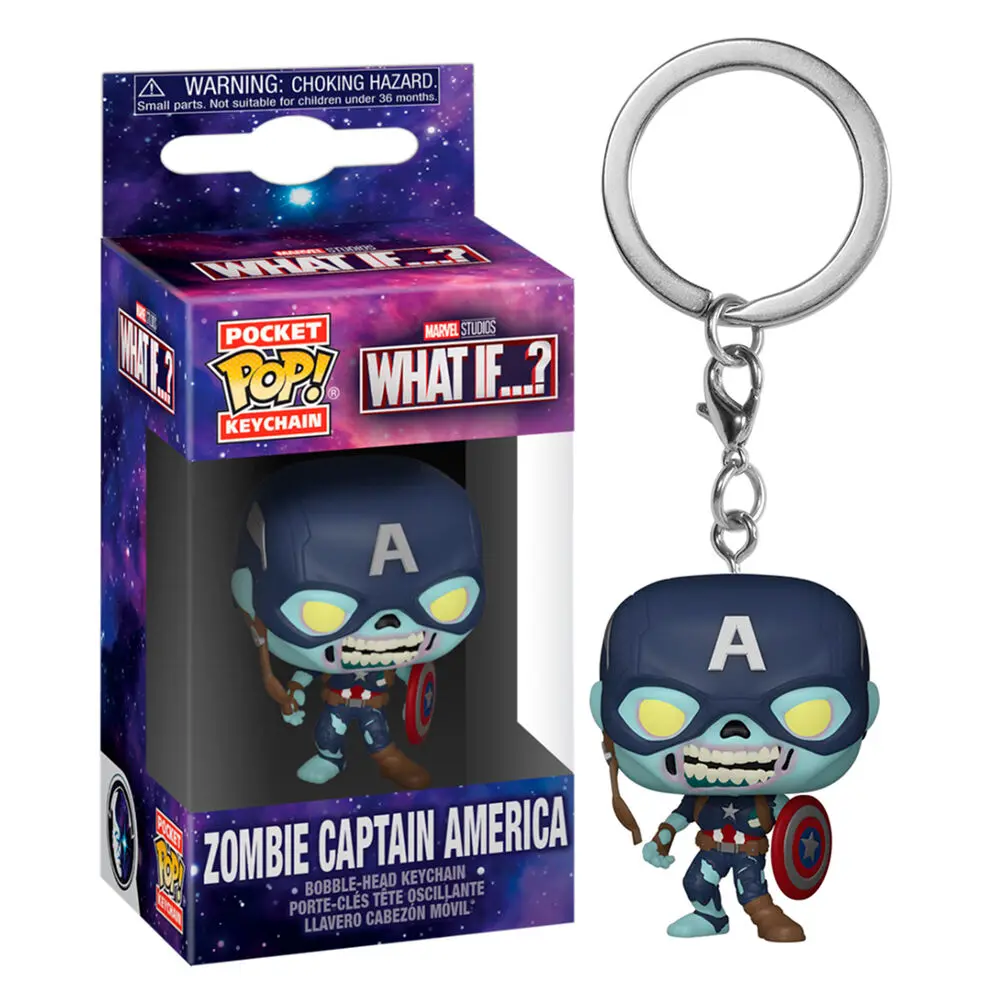 Funko Pocket POP kulcstartó Marvel What If Zombie Amerika Kapitány termékfotó