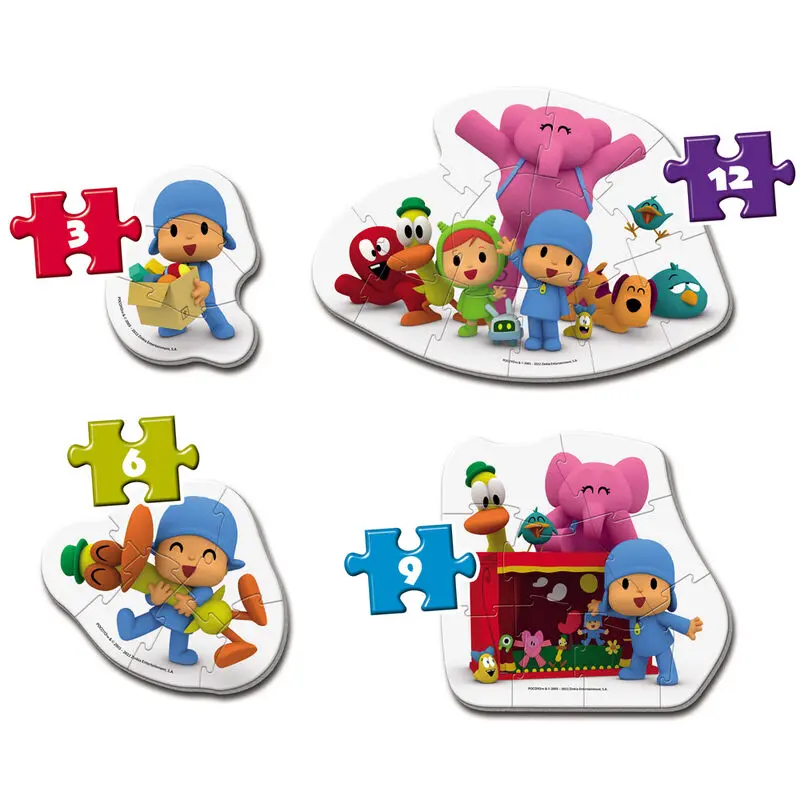 Pocoyo puzzle 3+6+9+12db-os termékfotó
