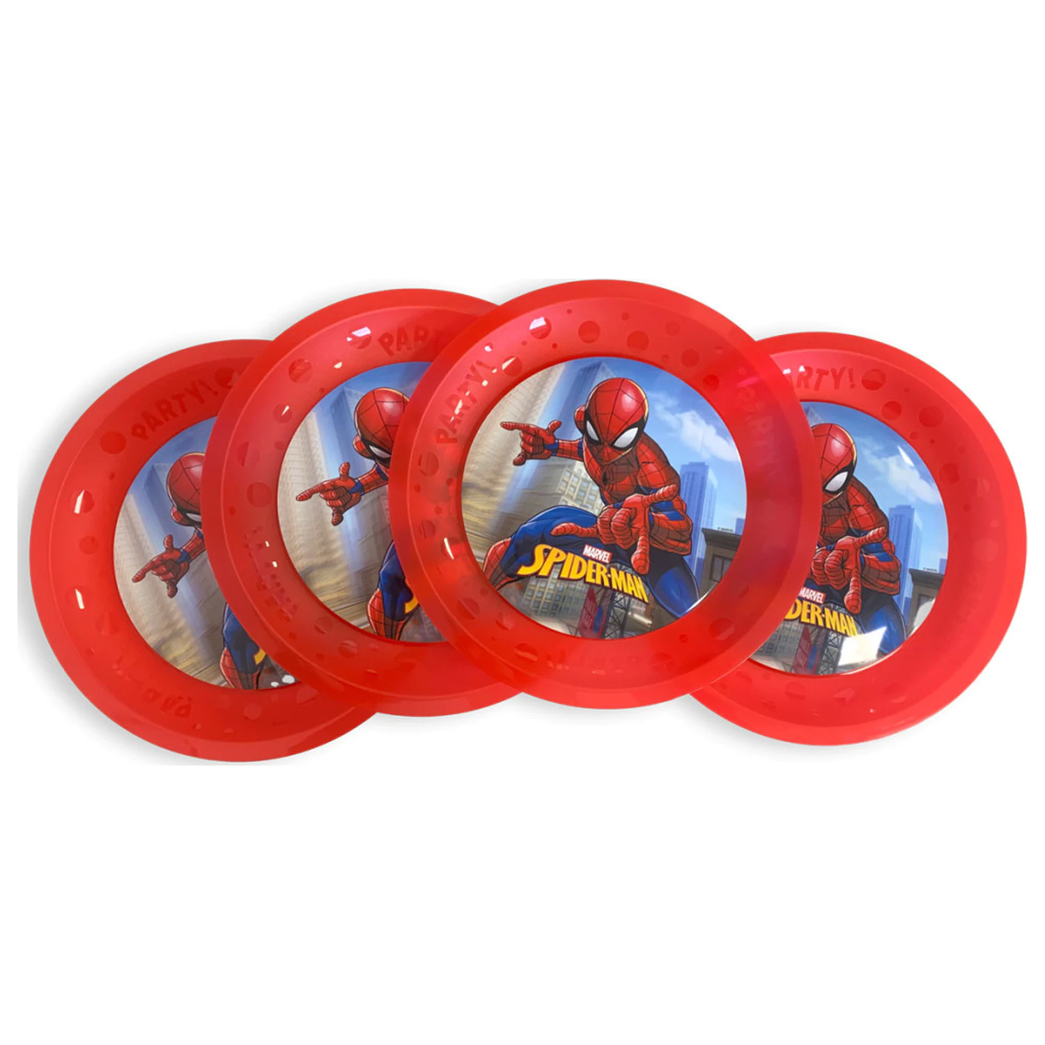 Pókember Crime Fighter micro prémium műanyag lapostányér 4 db-os szett 21 cm termékfotó