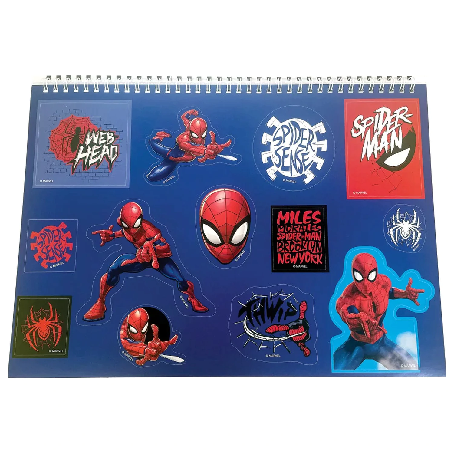 Pókember Miles Morales A/4 spirál vázlatfüzet 40 lapos matricával termékfotó