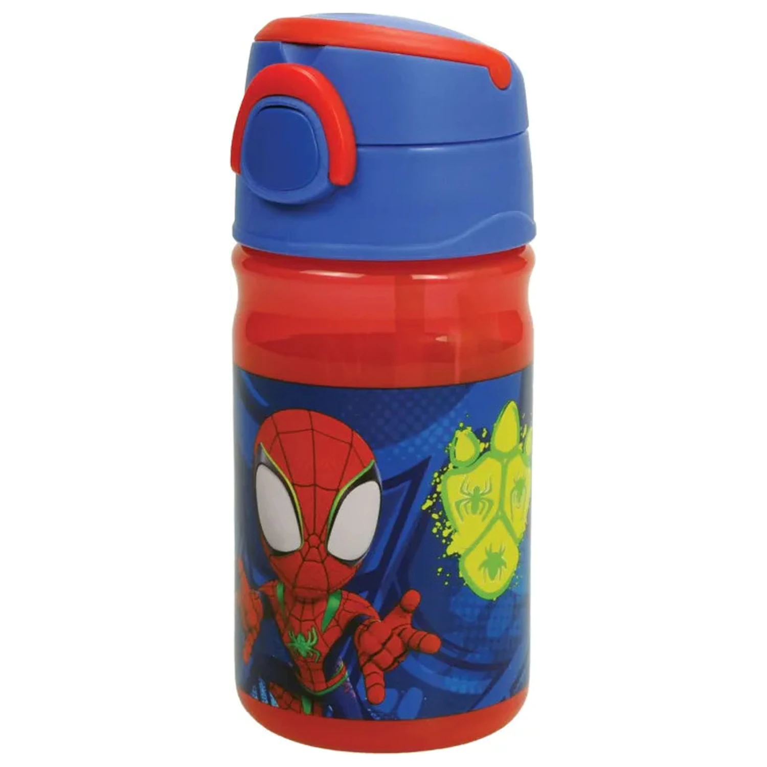Pókember Spidey Dino Webs műanyag szívószálas kulacs akasztóval 350 ml termékfotó