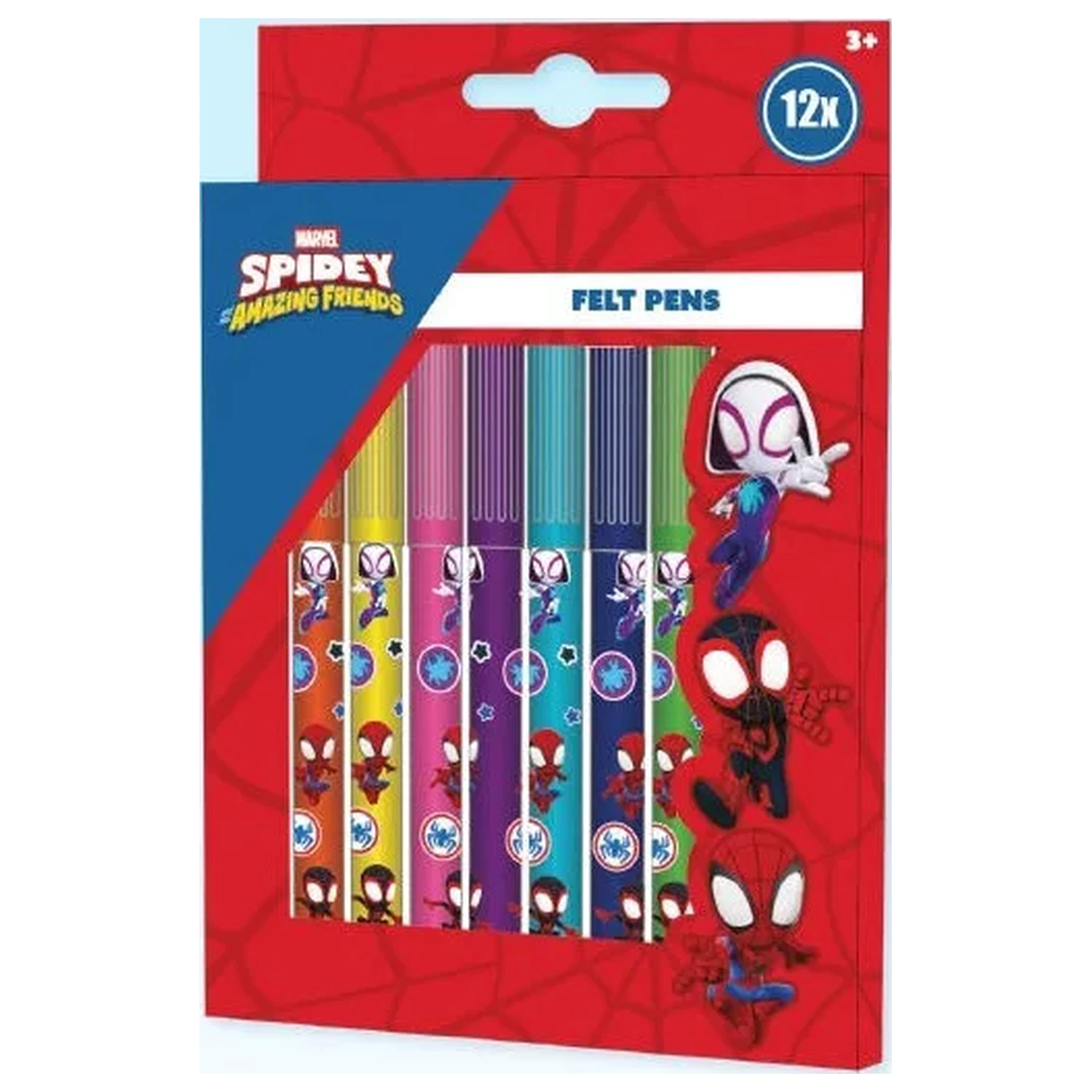 Pókember Spidey Friends filctoll szett 12 db-os termékfotó