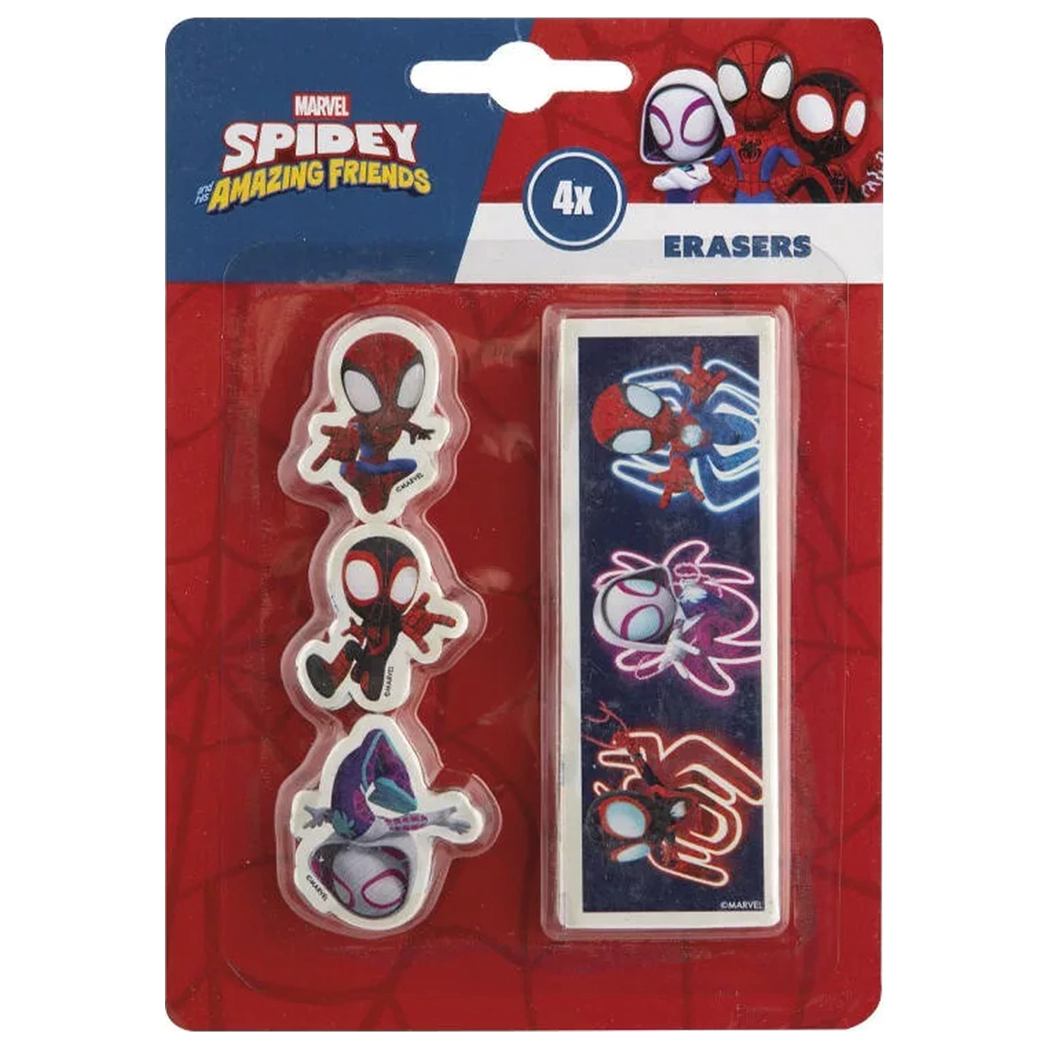 Pókember Spidey Friends forma radír szett 4 db-os termékfotó