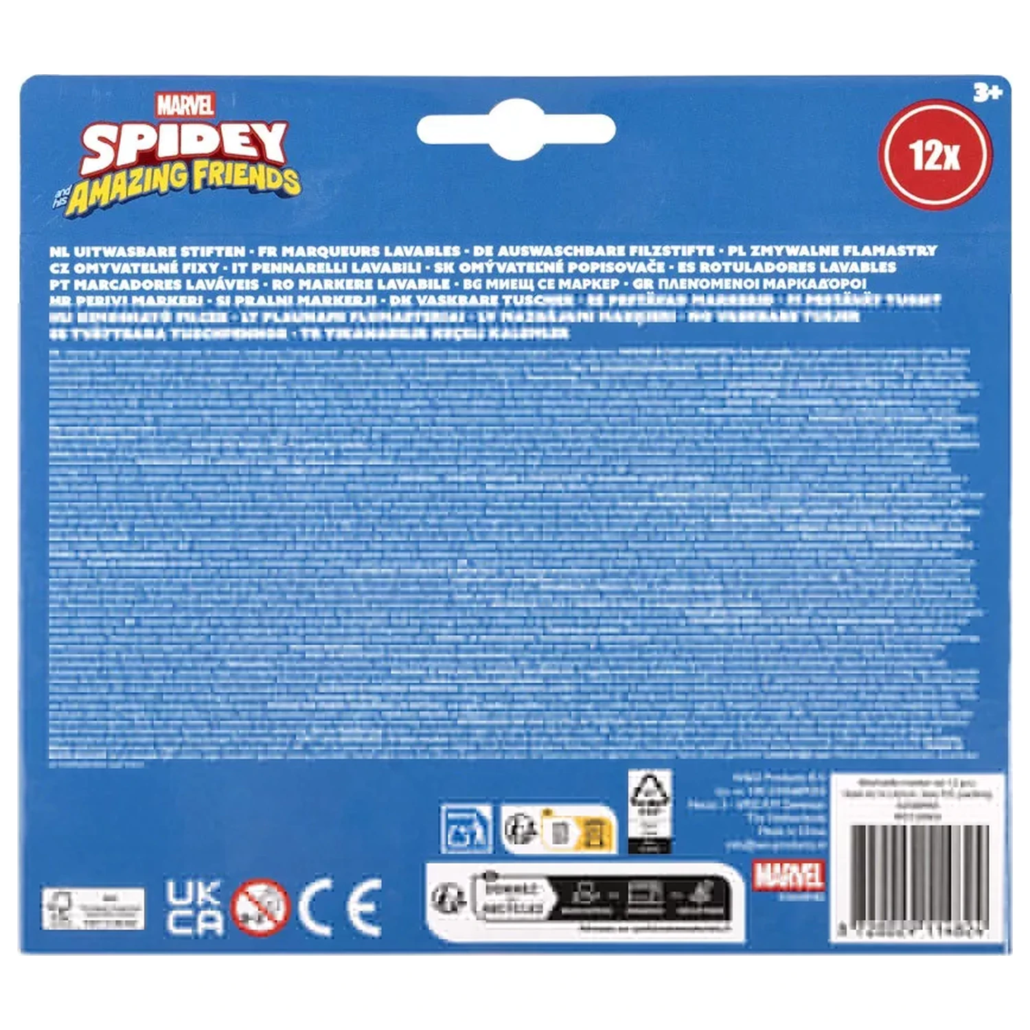 Pókember Spidey kimosható textil filctoll 12 db-os termékfotó