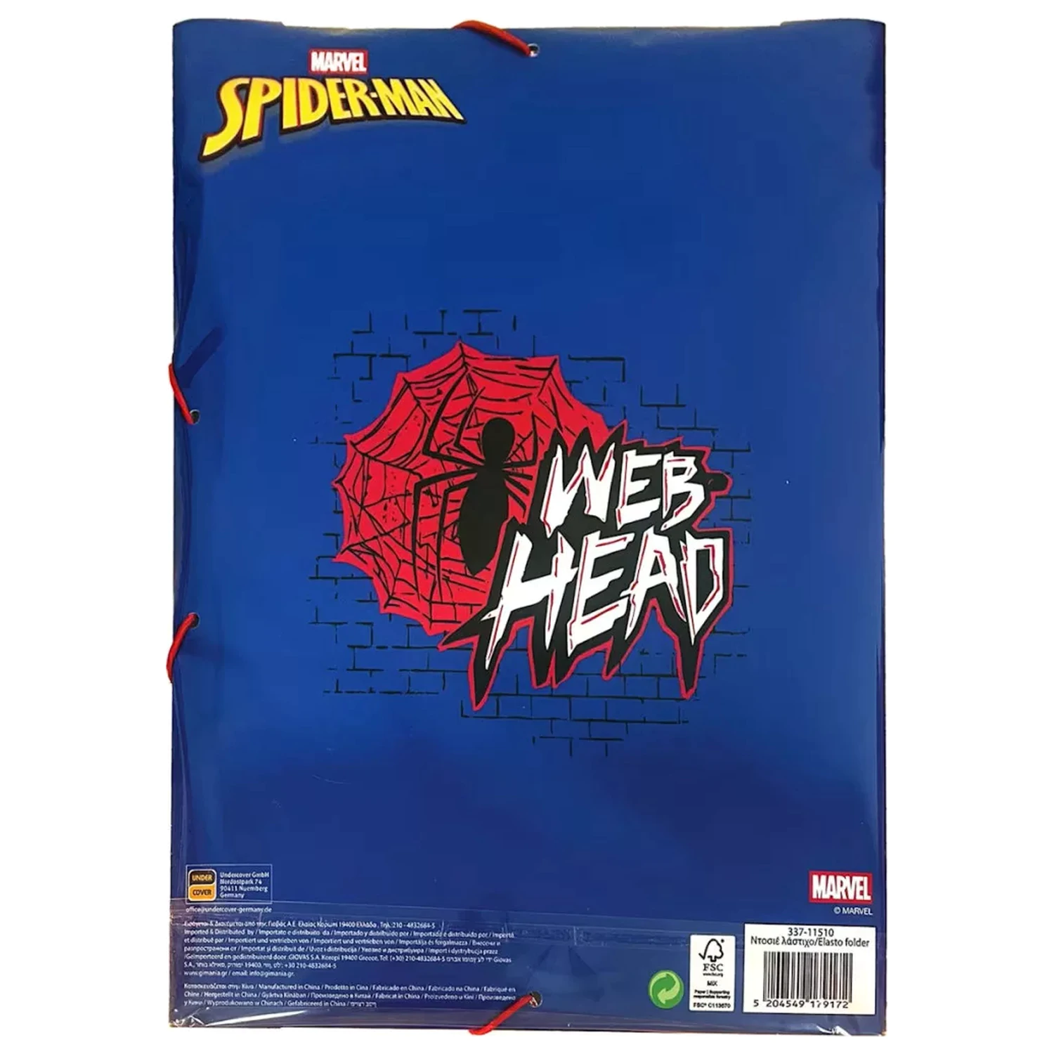 Pókember Web Head A/4 gumis mappa termékfotó