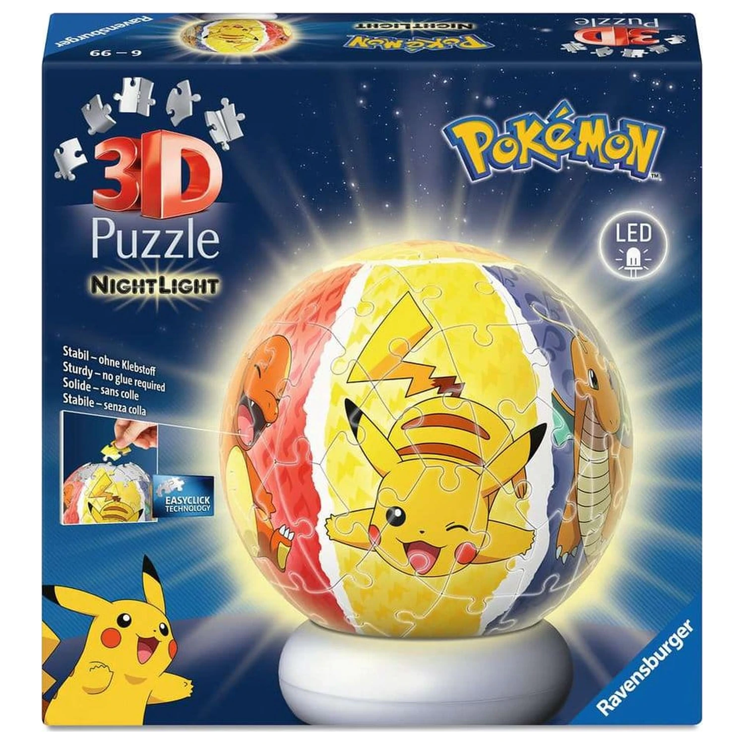 Pokémon Ball 3D puzzle éjszakai lámpa (73 darab) termékfotó