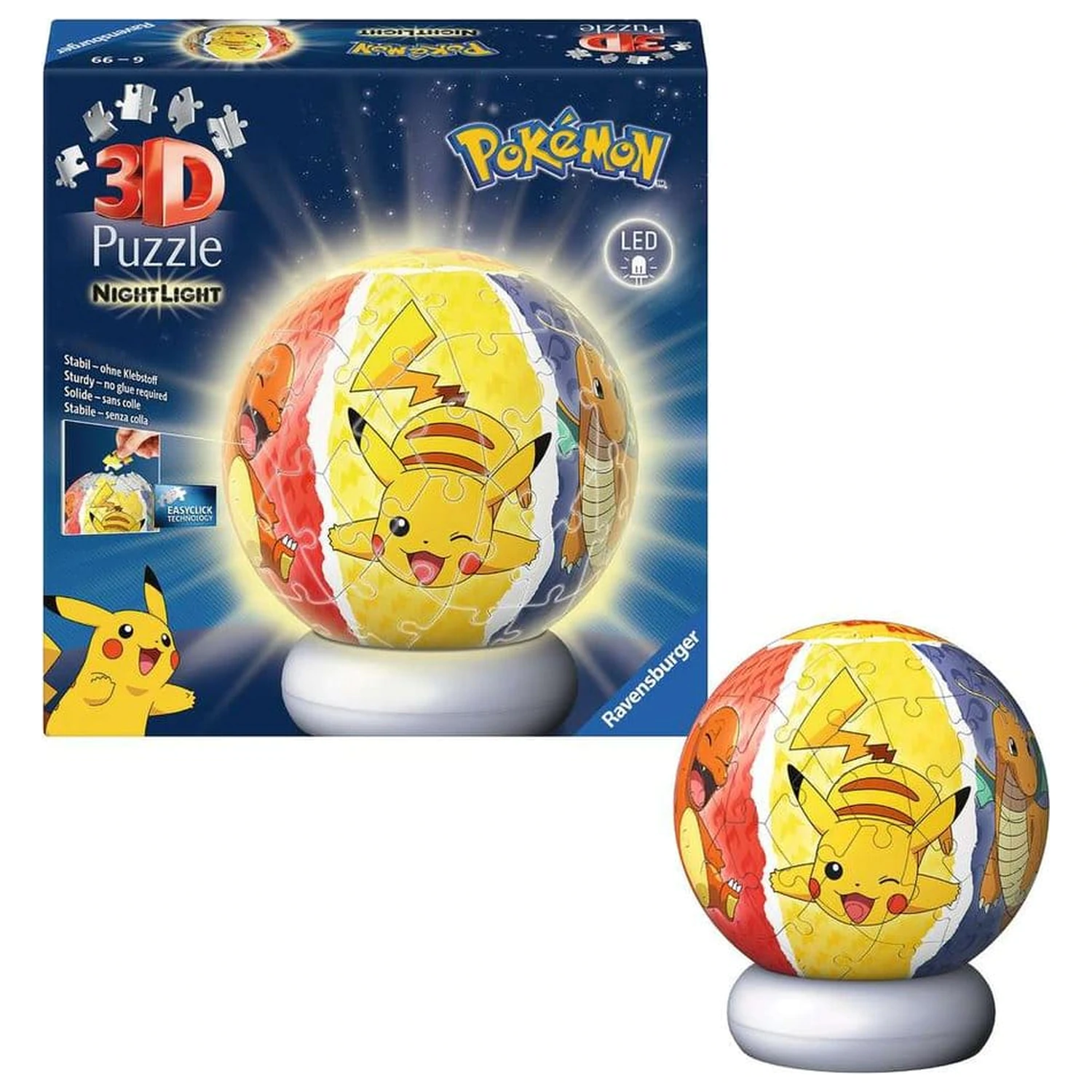 Pokémon Ball 3D puzzle éjszakai lámpa (73 darab) termékfotó