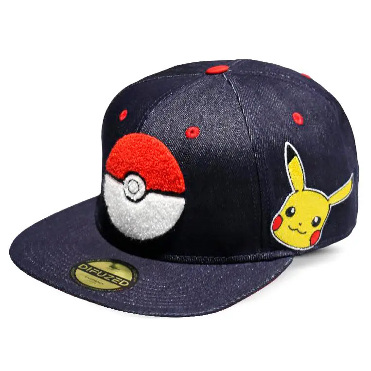 Pokemon Denim Snapback Cap Logo termékfotó