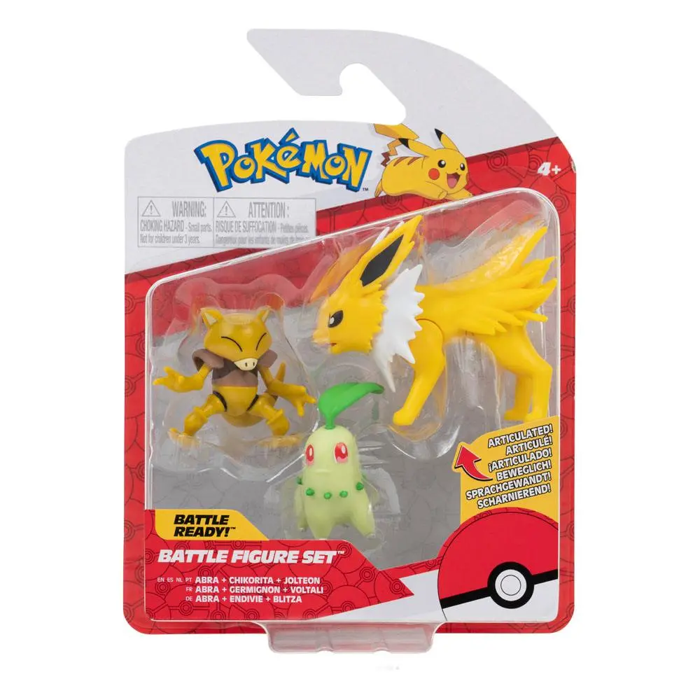 Pokémon Battle Chikorita, Abra, Jolteon figura csomag 5 cm termékfotó