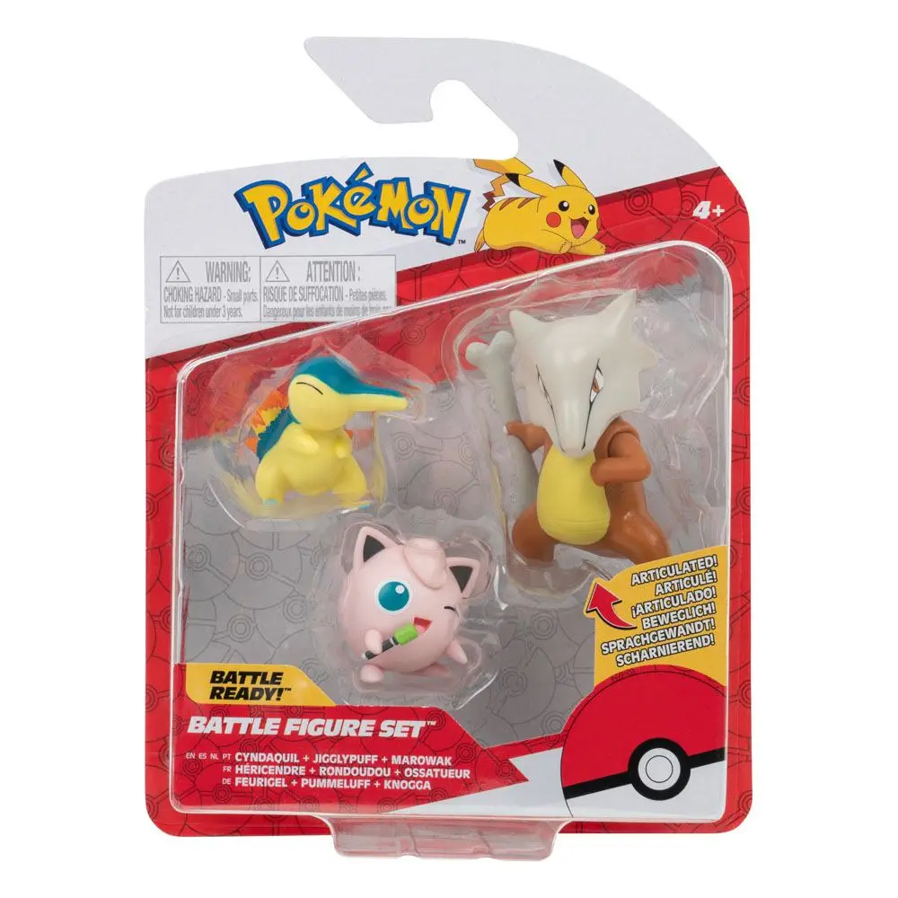 Pokémon Battle Cyndaquil, Jigglypuff #1, Marowak figura csomag 5 cm termékfotó