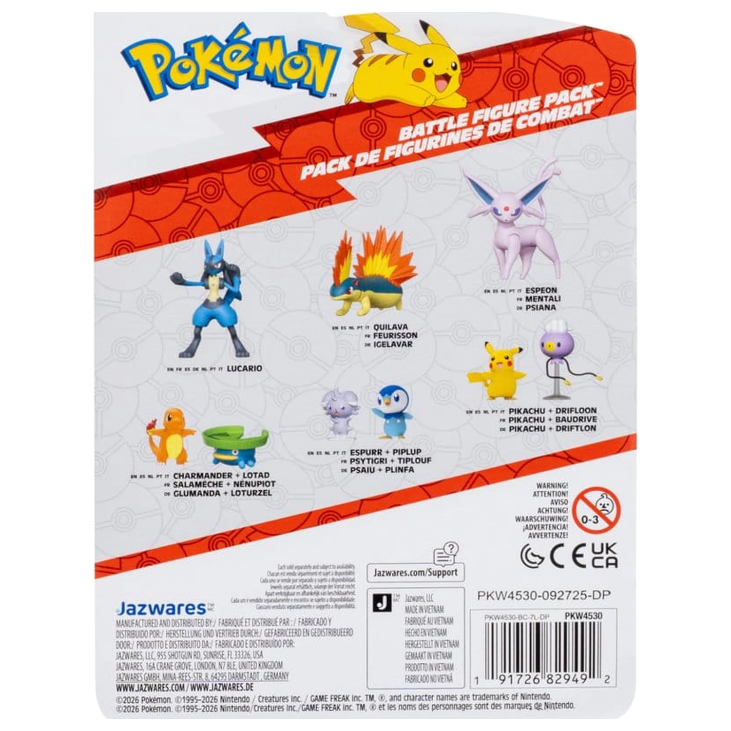 Pokémon Battle Espurr & Piplup 2 db-os figura csomag termékfotó