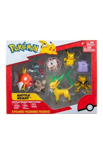 Pokémon Battle Female Pikachu, Jigglypuff, Rockruff, Sneasel, Abra, Ditto, Leafeon, Magikarp 8 db-os figura csomag termékfotó