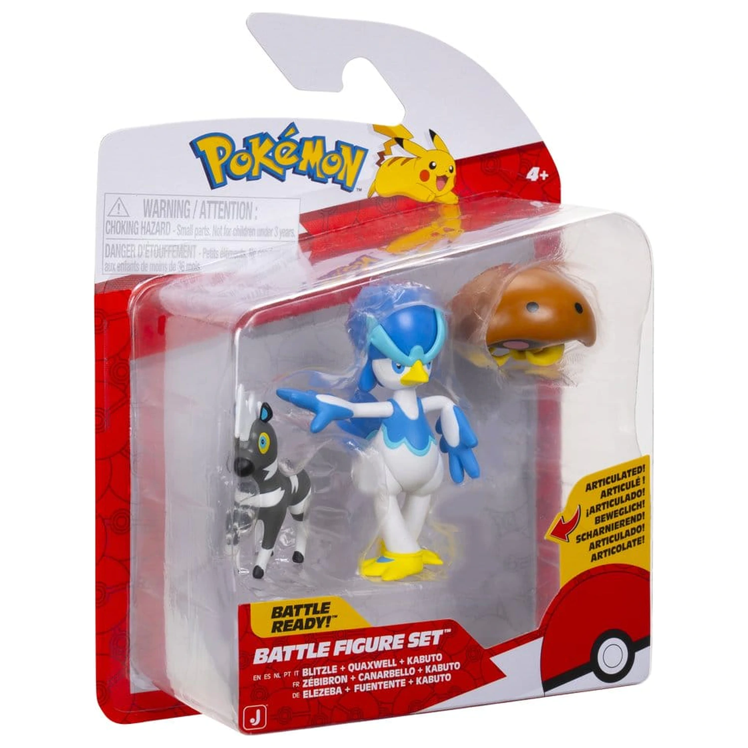 Pokémon Battle figura Blitzle, Kabuto & Quaxwell 3 db-os figura csomag termékfotó