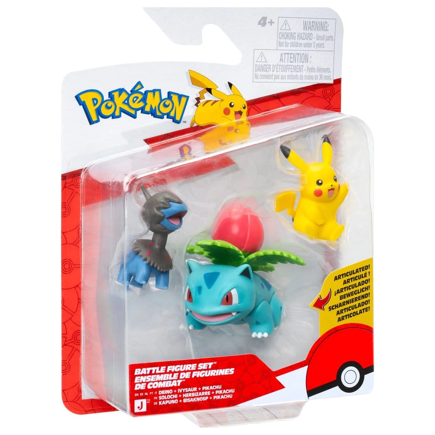 Pokémon Battle figura csomag akciófigura Pikachu, Deino & Ivysaur (3-darabos) termékfotó