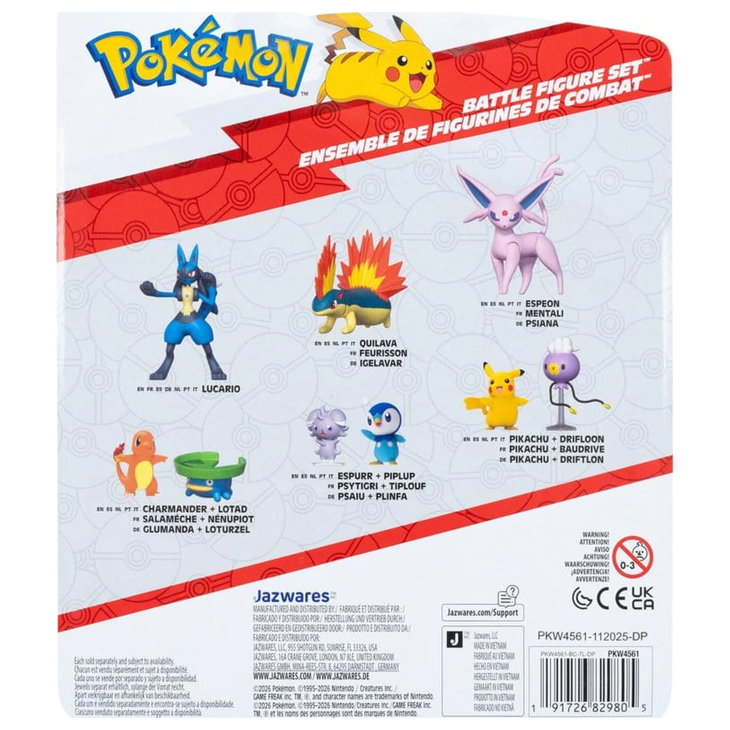 Pokémon Battle figura csomag akciófigura Pikachu, Deino & Ivysaur (3-darabos) termékfotó