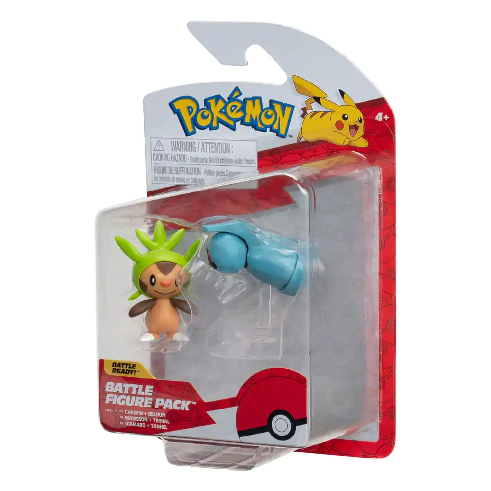 Pokémon Battle Figure figura First Partner Chespin, Beldum 2 db-os figura csomag 5 cm termékfotó